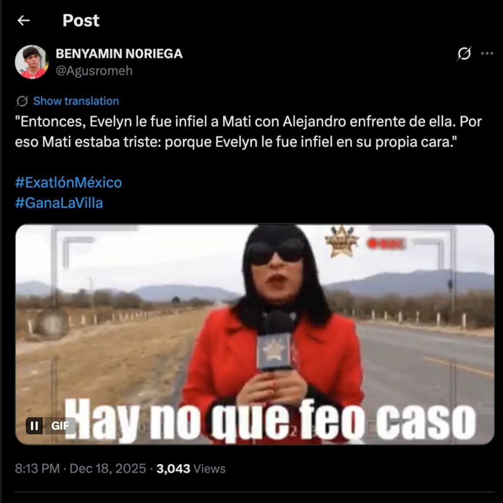 infidelidad de evelyn a mati con alejandro de exatlon