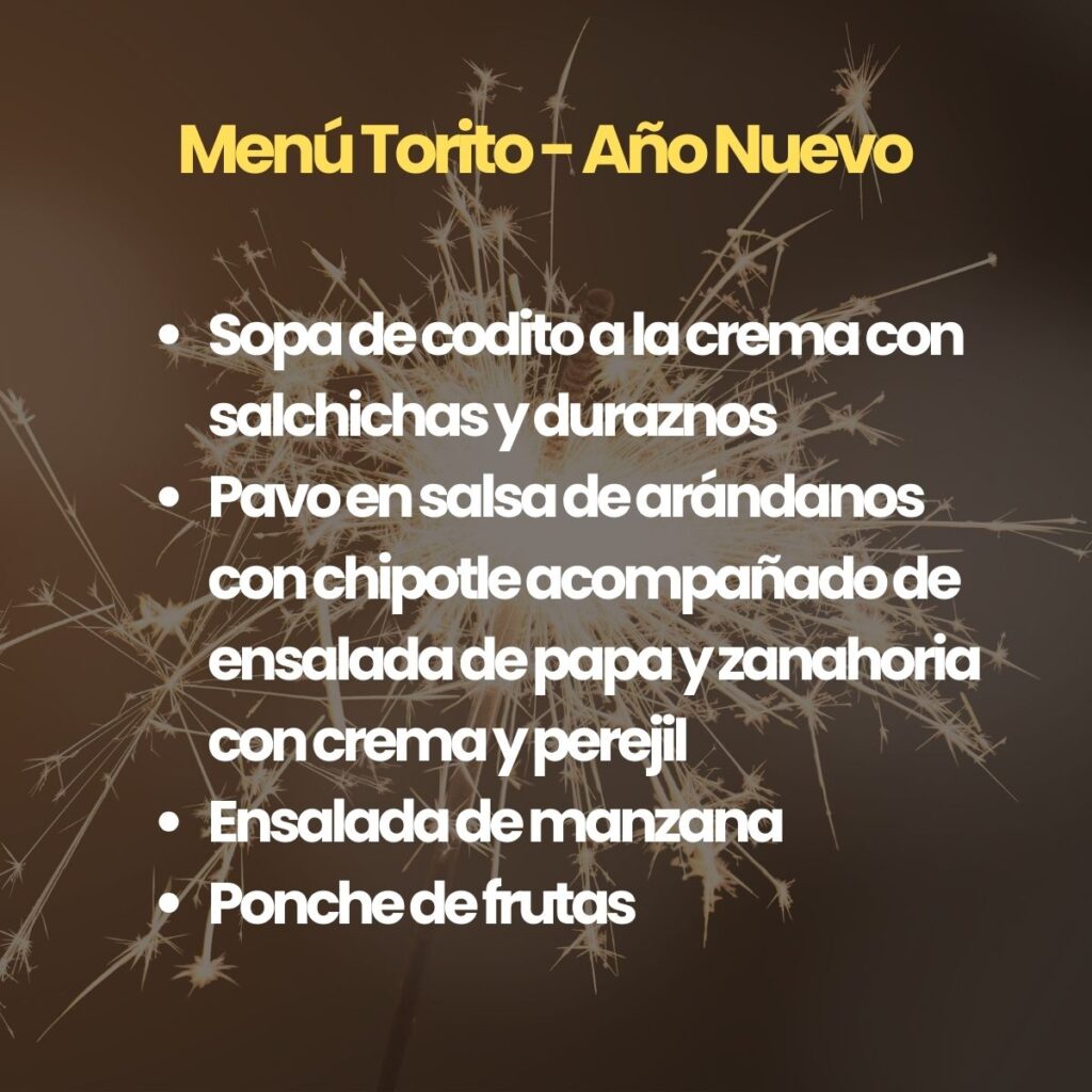 menu torito 31 de diciembre