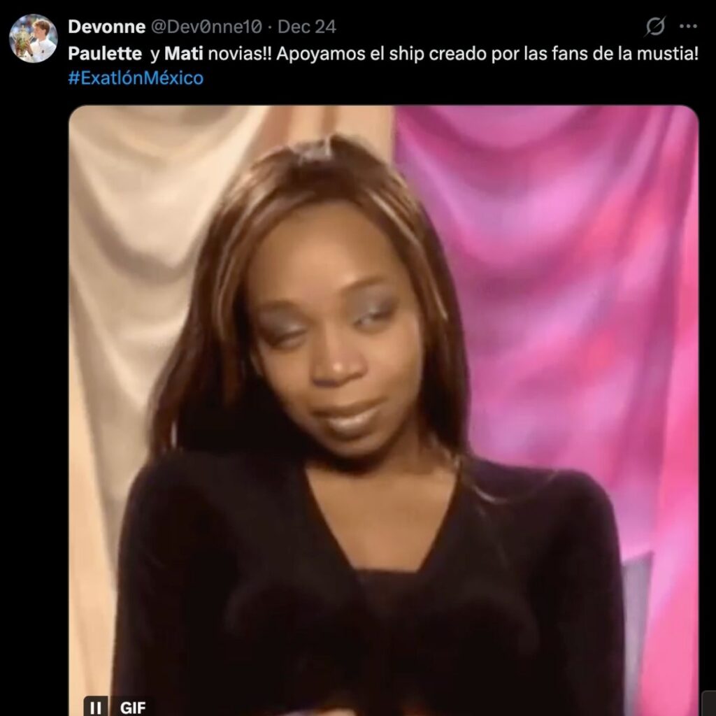 paulette tercera en discordia en la relacion de mati y evelyn de exatlon