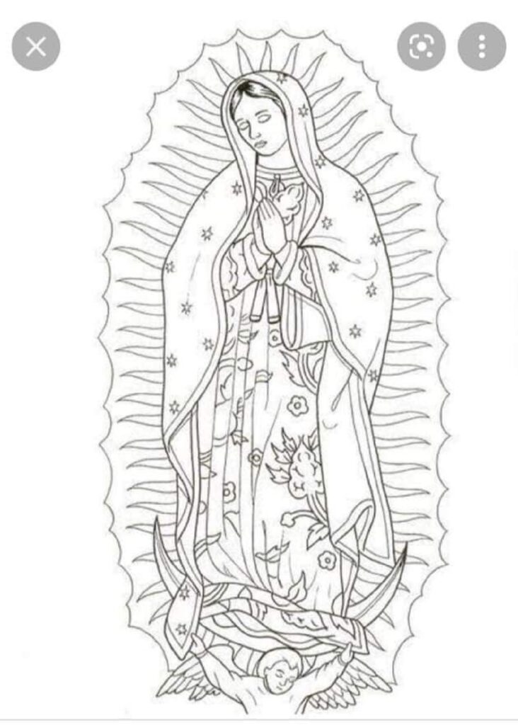 plantillas de la Virgen de Guadalupe para imprimir