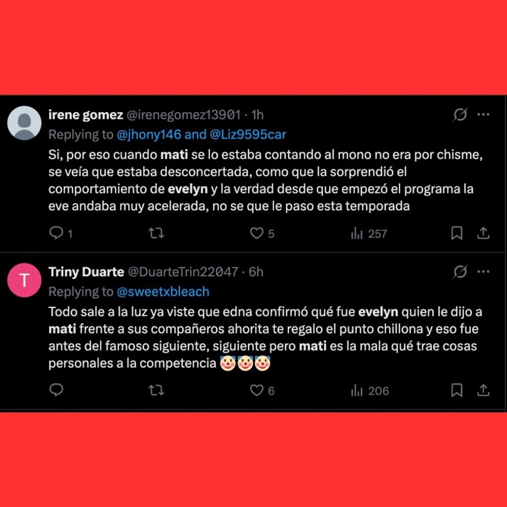 por que fue la pelea de evelyn y mati en exatlon