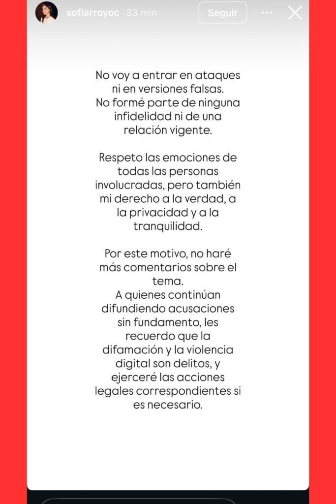 sofia arroyo responde a rumores de infidelidad con heliud