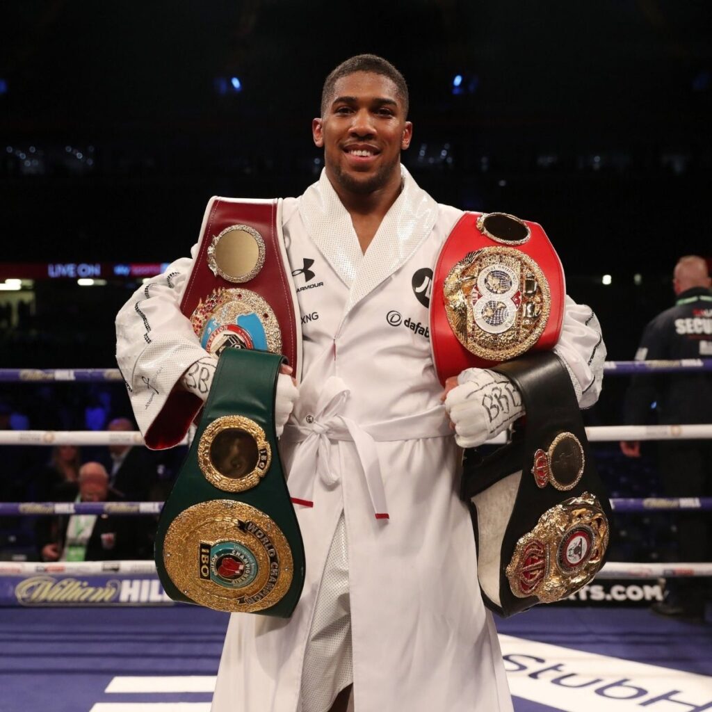 titulos y record de anthony joshua