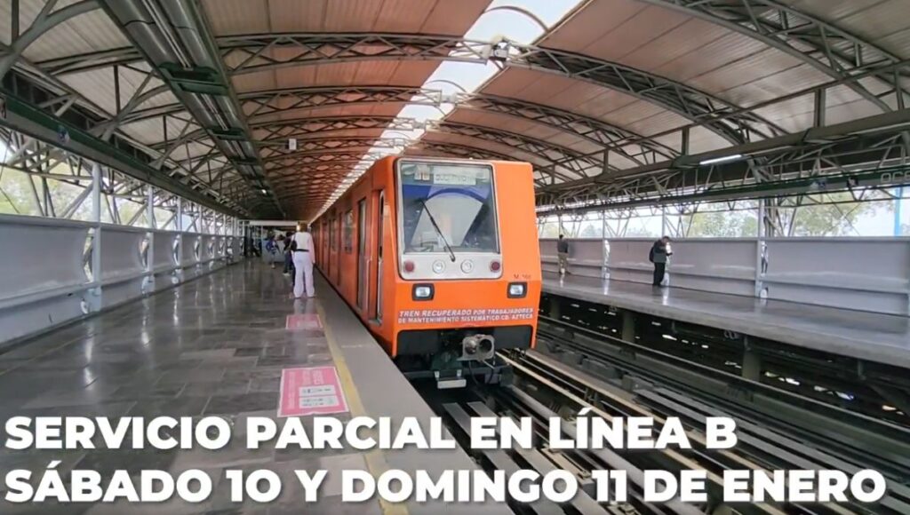Qué estaciones de la Línea B del Metro están cerradas 10 y 11 de enero 2026 CDMX