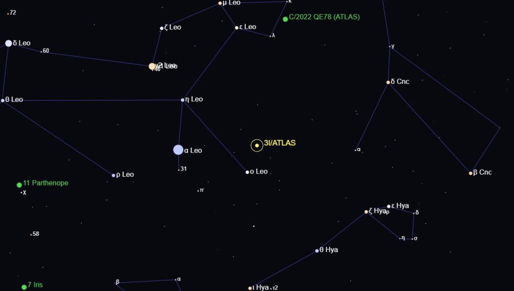 Dónde está el cometa 3IATLAS hoy 2 de enero 2026