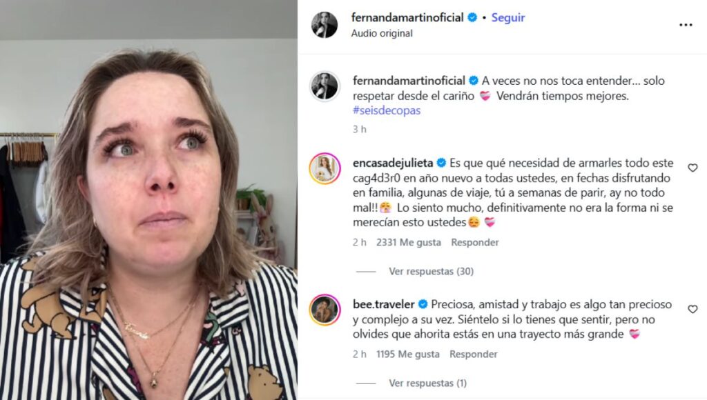 Qué dijo Fernanda Martín de La Fatshionista por su salida de Seis de Copas