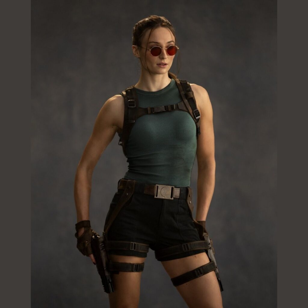 Prime Video revela foto de Sophie Turner como Lara Croft en serie Tom Raider