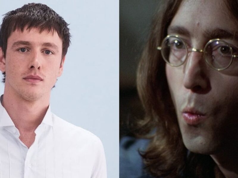 asi se ve harris dickinson como john lennon en la pelicula de the beatles