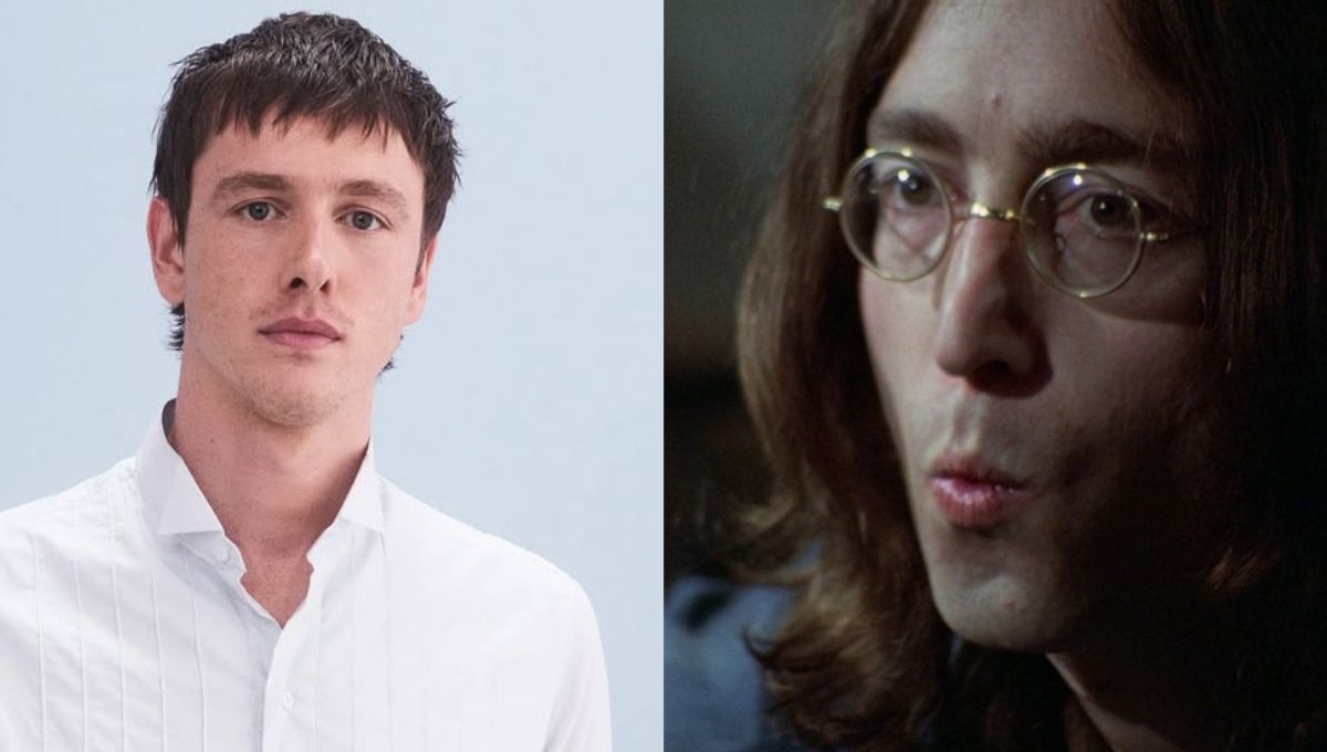 asi se ve harris dickinson como john lennon en la pelicula de the beatles