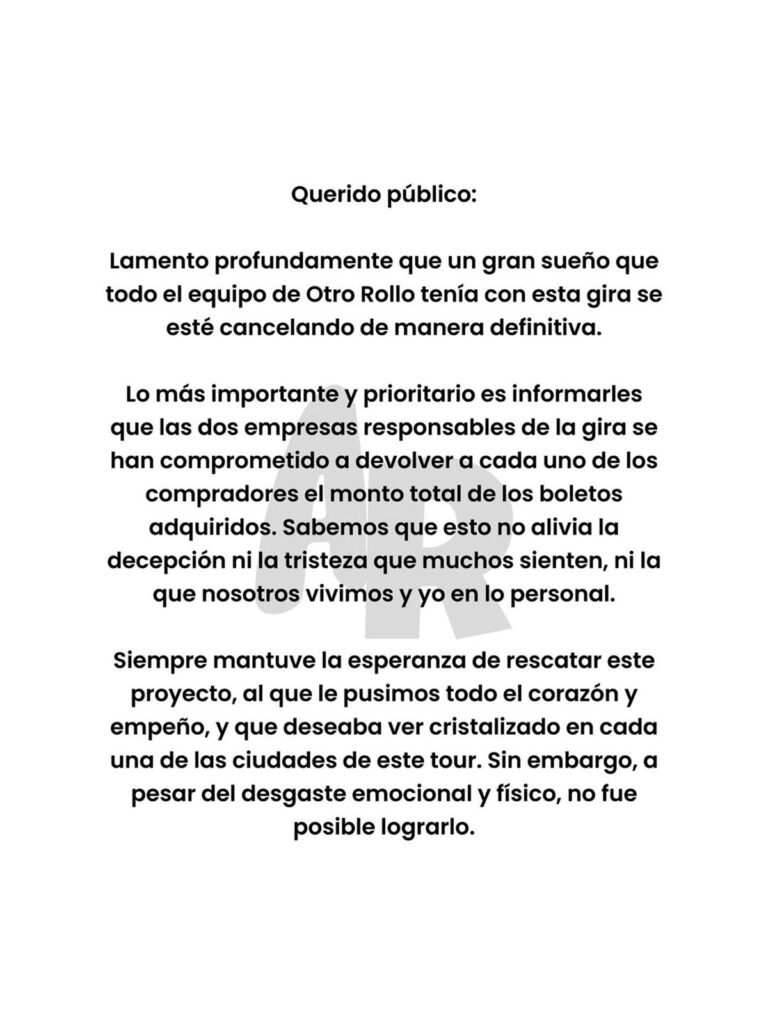 Cancelan Enrrollados definitivamente