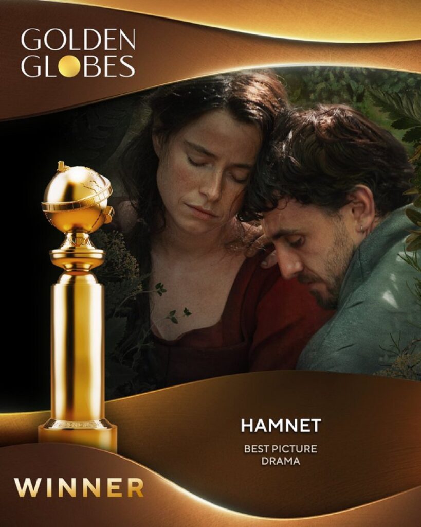 de qué trata Hamnet ganadora de Golden globes
