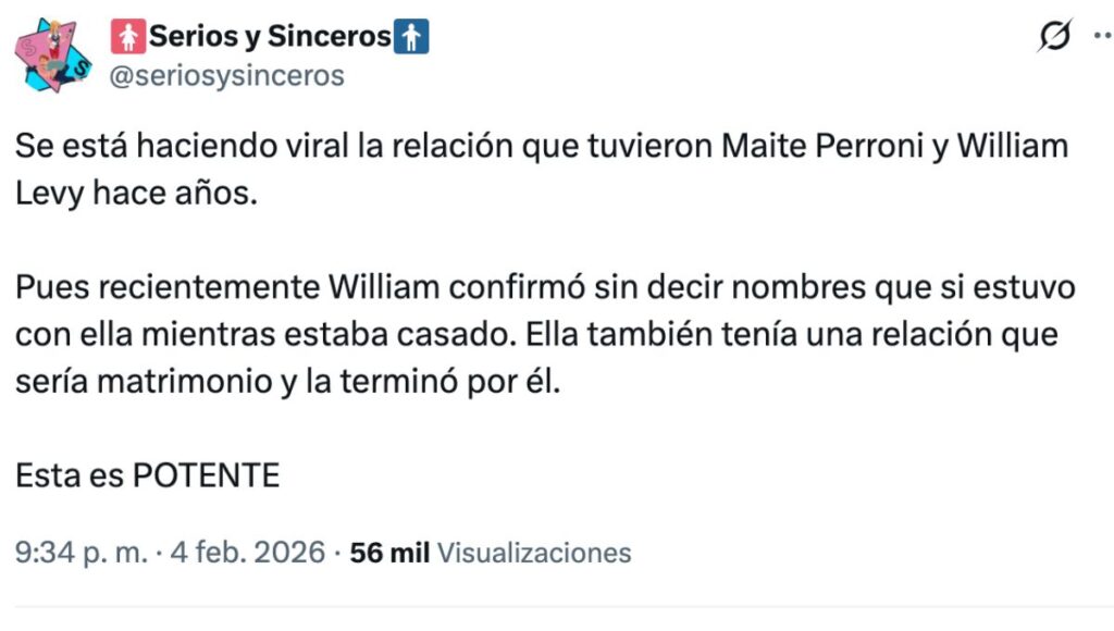 La prueba de que William Levy si tuvo una relación con Maite Perroni