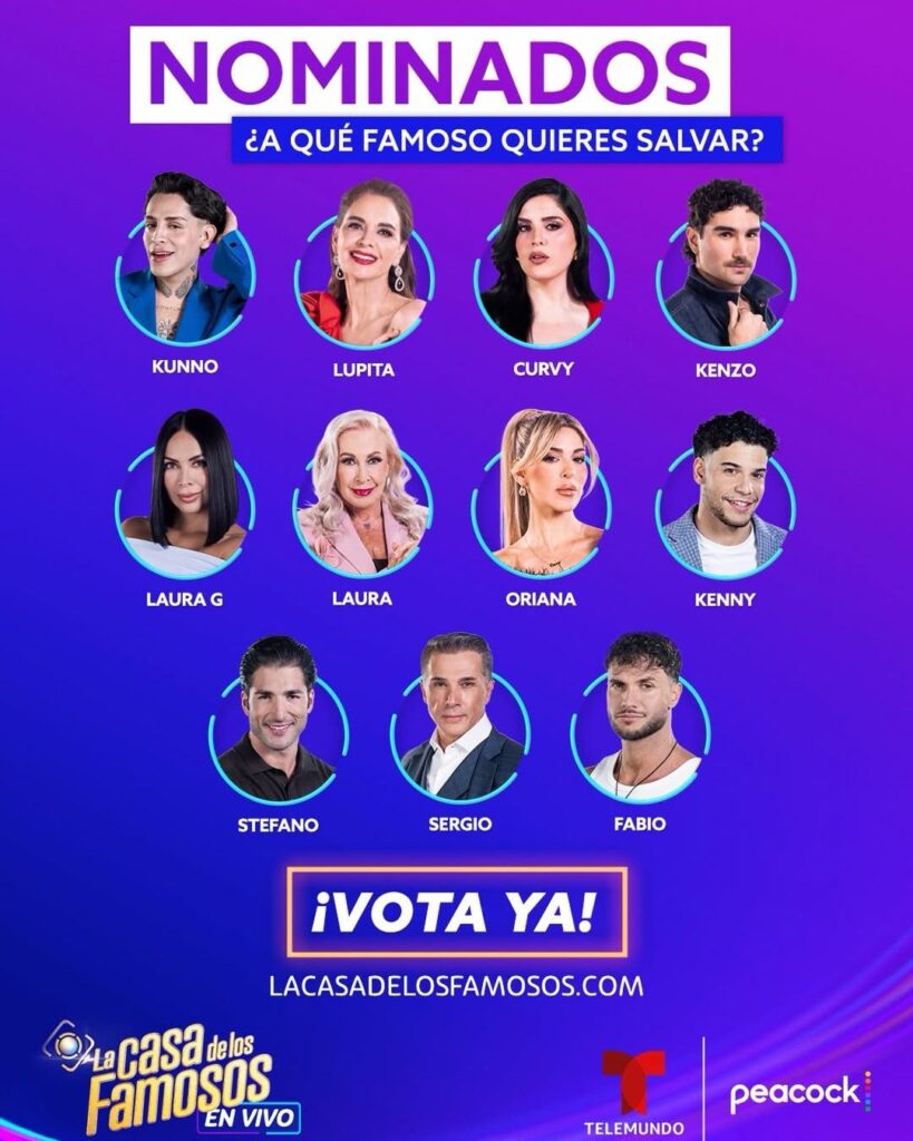 Lista completa de nominados 25 de febrero La Casa de los Famosos 2026