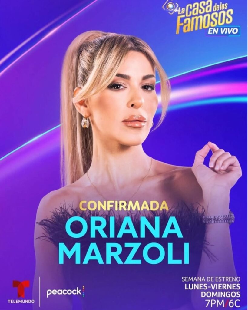 Edad y nacionalidad de Oriana Marzoli de La casa de los famosos 2026