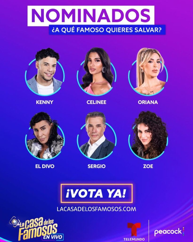 Nominados 19 de febrero Casa de los famosos 2026 Telemundo