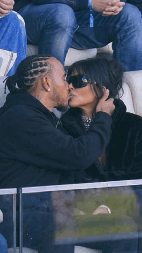 beso de Kim Kardashian y Lewis Hamilton confirma su romance