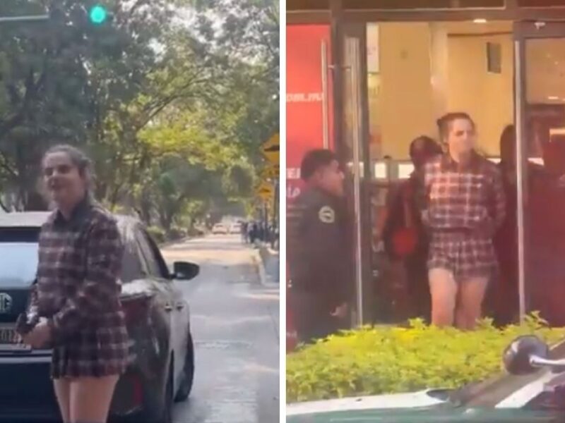 #LadyNaucalpan agrede a ciclista en CDMX