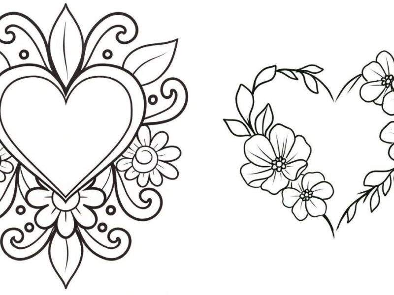 Plantillas de corazones para imprimir y calcar este 14 de febrero 2026