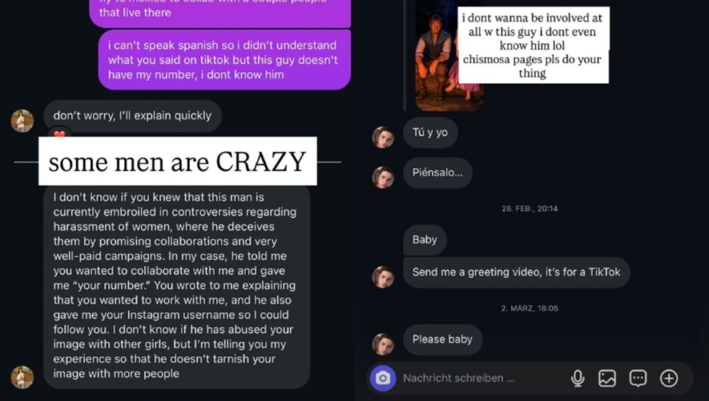 César Pantoja usa nombre de influencer para campañas falsas