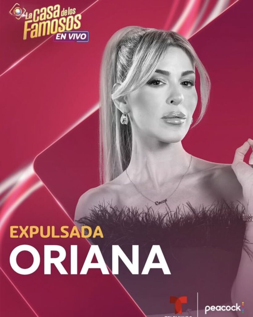 critican a Telemundo por expulsión de Oriana de La casa de los famosos 2026