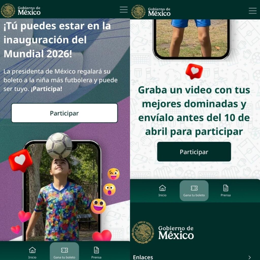 concurso sheinbaum boleto del mundial 2026