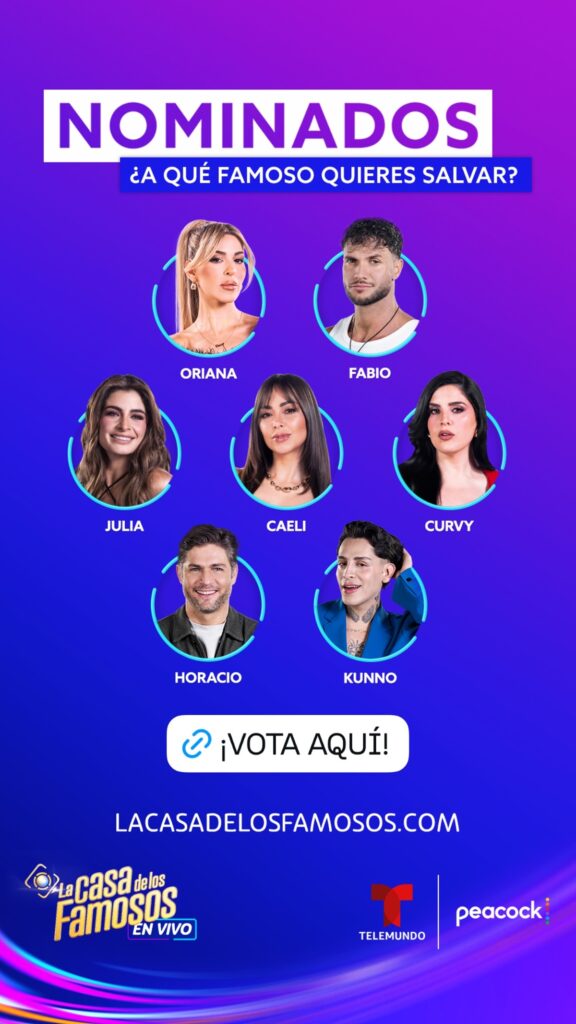 Votaciones en La Casa de los Famosos de Telemundo hoy 19 de marzo