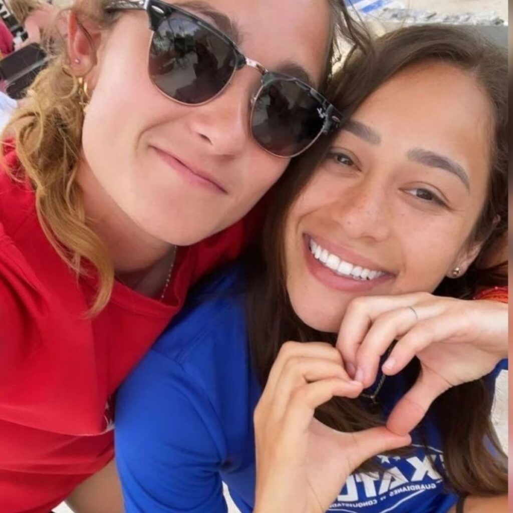 mati tambien le regalo puntos a evelyn en exatlon