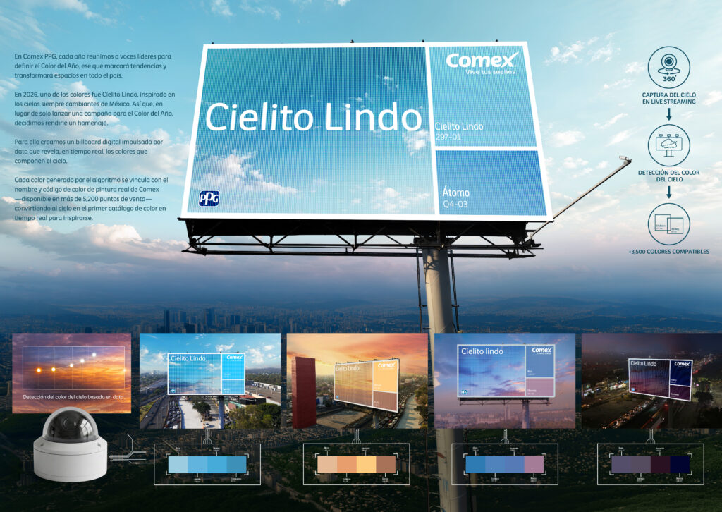 Ganem México y Comex PPG redefinen el OOH con el cielo que se convierte en data y color