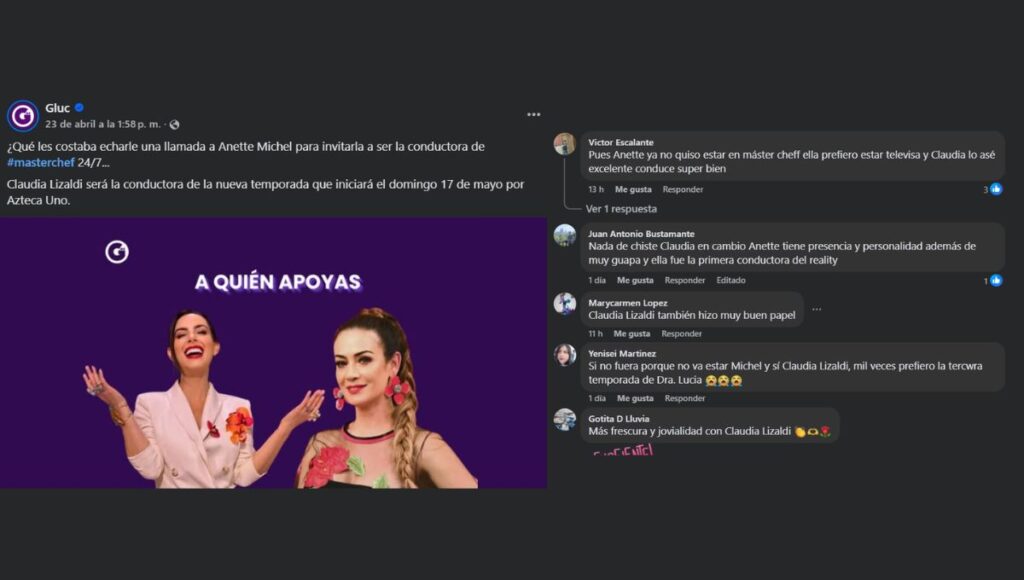 critican a Claudia Lizaldi y piden regreso de Anette Michel en MasterChef 24/7