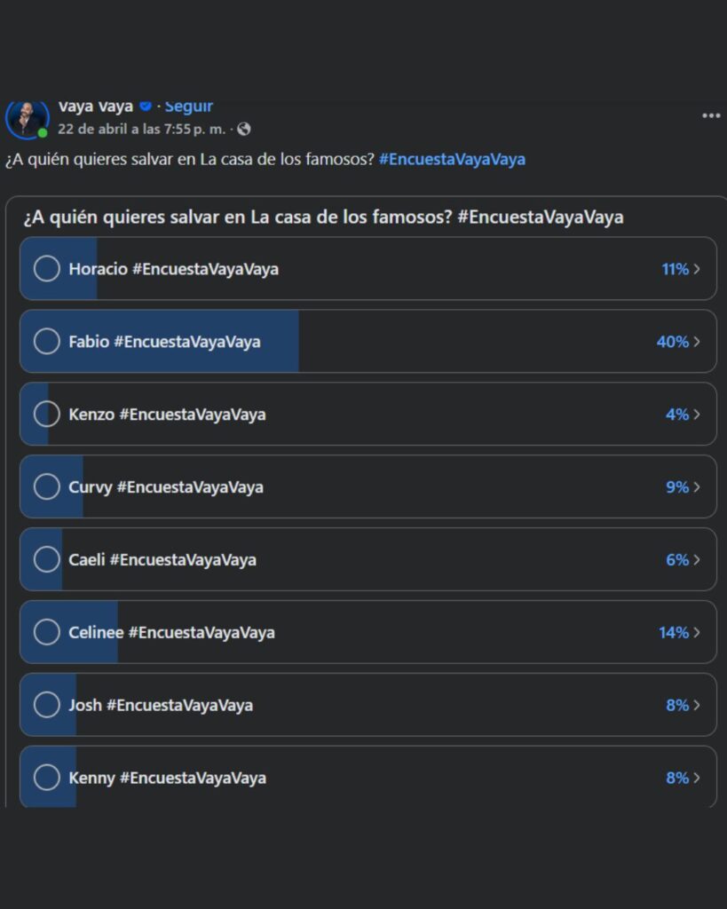 votaciones de la casa de los famosos 2026 hoy viernes 24 de abril
