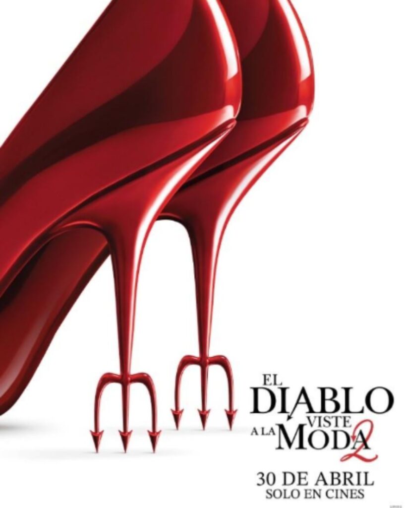 Menú temático de El diablo viste a la moda 2 en Cinépolis