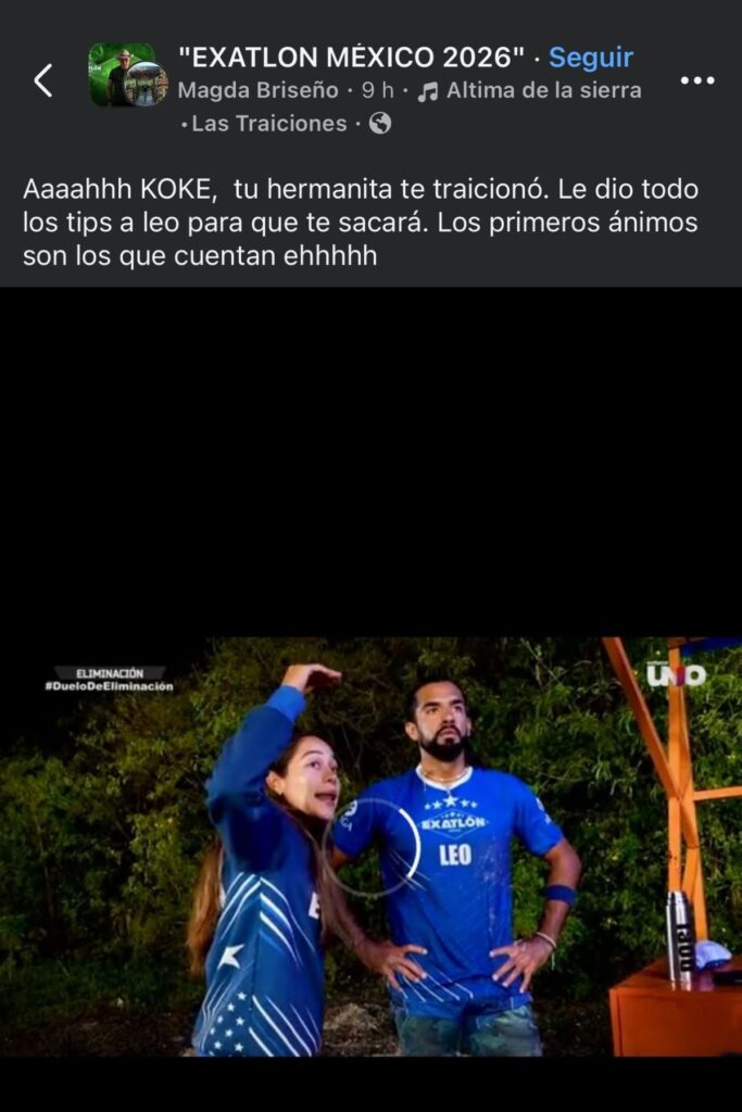 evelyn traicion a koke en exatlon mexico
