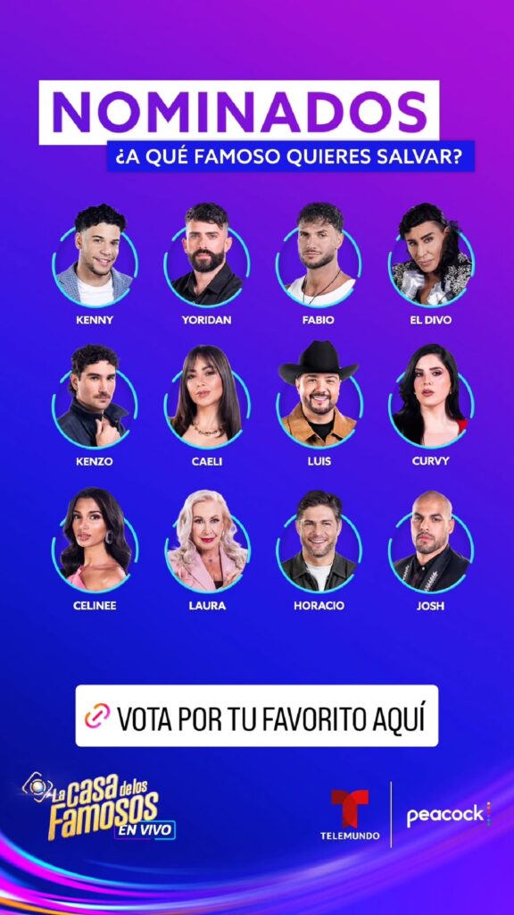 La Casa de los Famosos votaciones hoy lunes 13 de abril