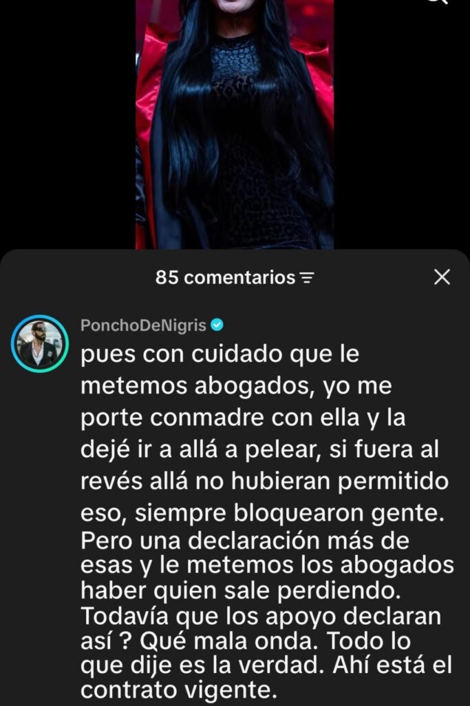 poncho de nigris amenaza karely ruiz