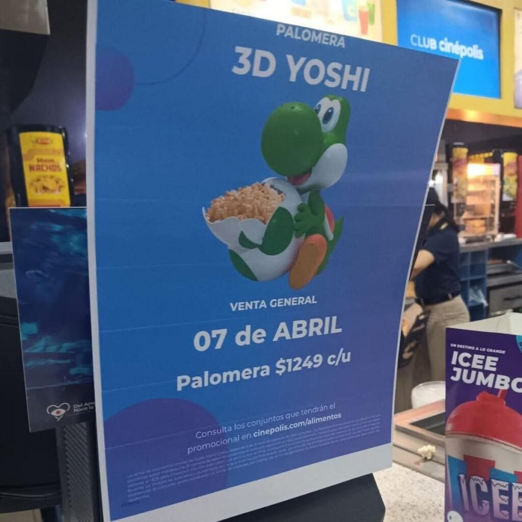 precio y como comprar la palomera de yoshi en cinepolis