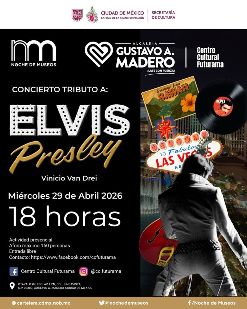 Tributo a Elvis Presleyen la CDMX Noche de Museos