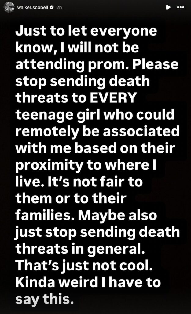 Walker Scobell actor de Percy Jackson canceló su asistencia al baile de graduación