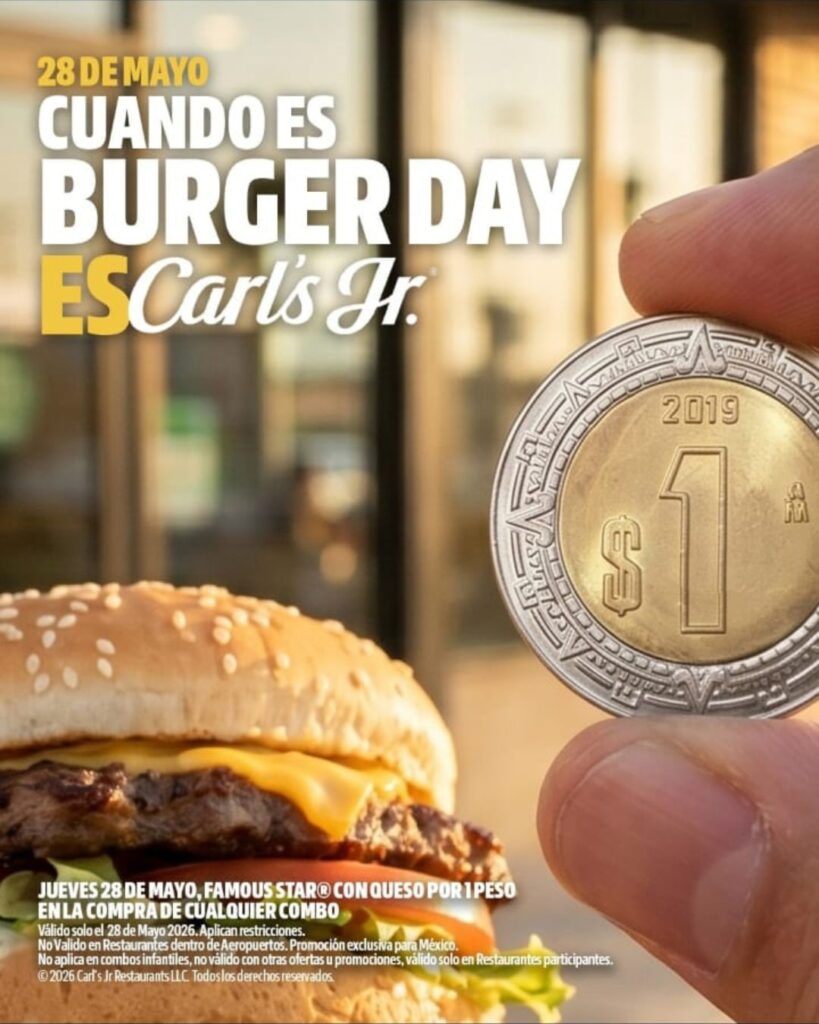 Promociones y descuentos por el día de la hamburguesa este 28 de mayo de 2026