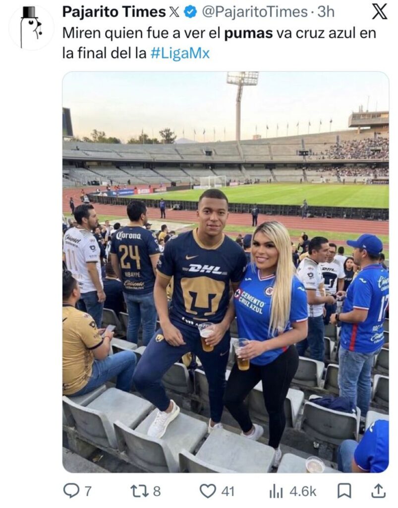 Edits de famosos viendo el Pumas vs Cruz Azul