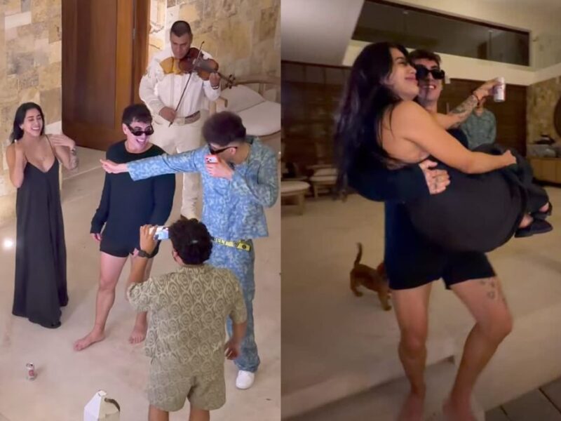 Suavecito le lleva serenata a Kim Shantal en Puerto Vallarta