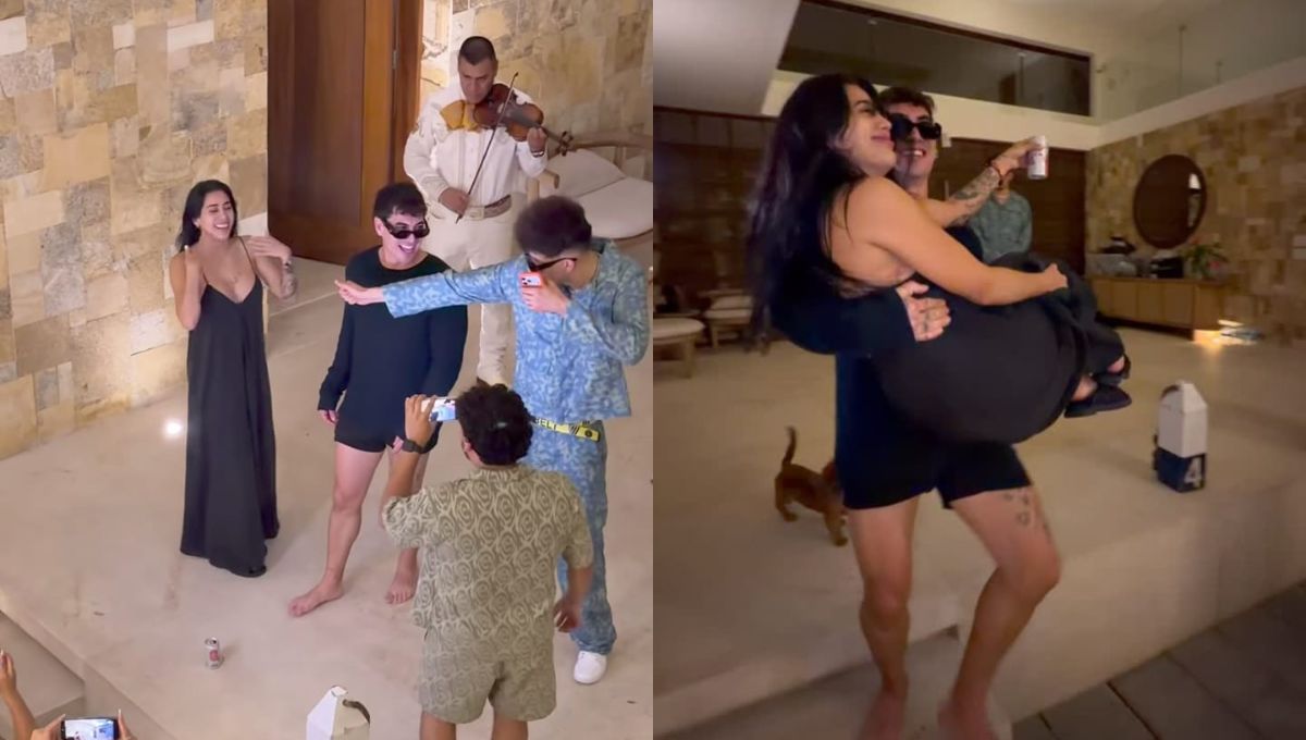 Suavecito le lleva serenata a Kim Shantal en Puerto Vallarta