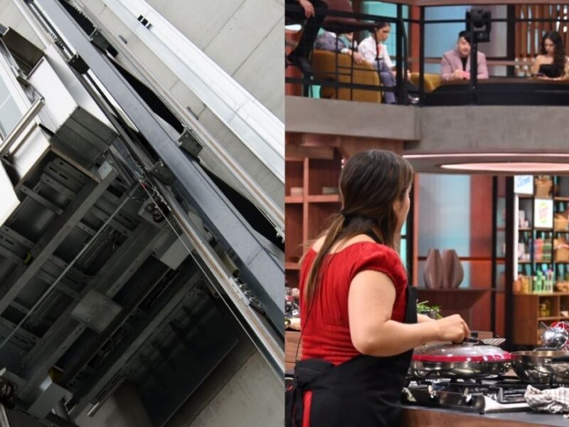 elevador de masterchef mexico casi aplasta a participantes