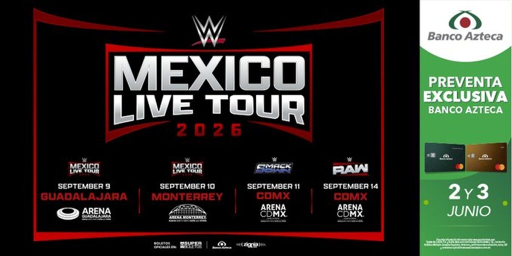 WWE en CDMX 2026: SmackDown y Raw