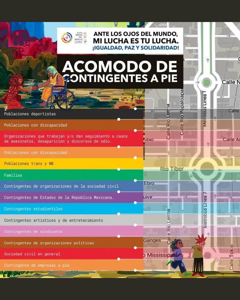 rutas horarios y quiénes van a estar en la Marcha del Orgullo LGBT en CDMX 2026
