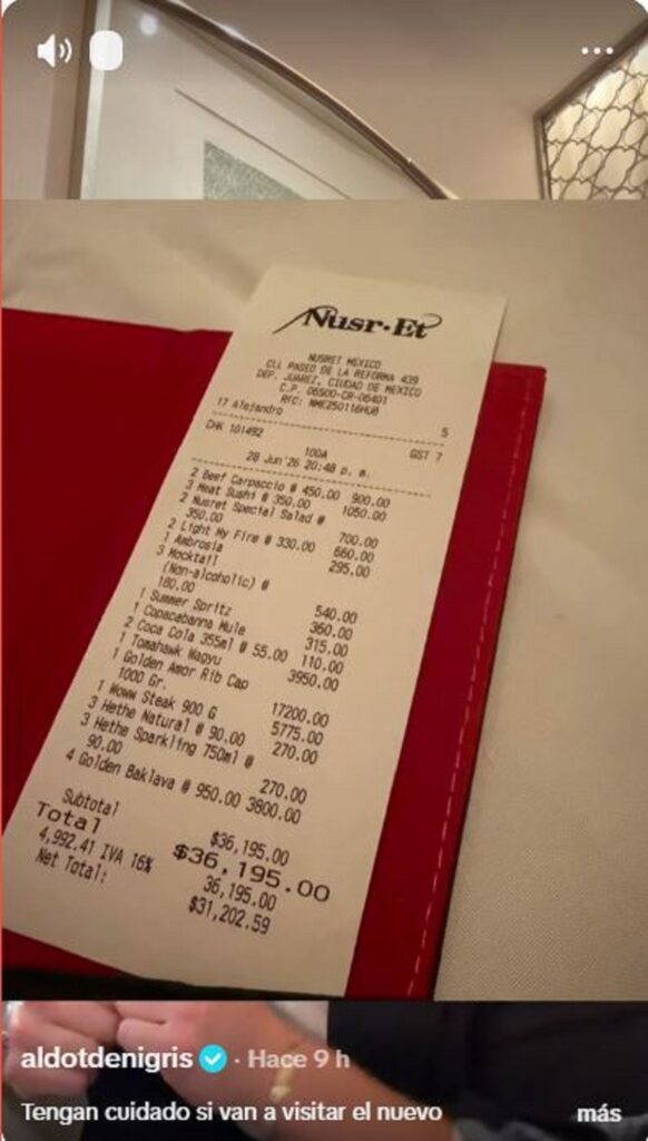 Aldo de Nigris denuncia estafa en restaurante de la CDMX