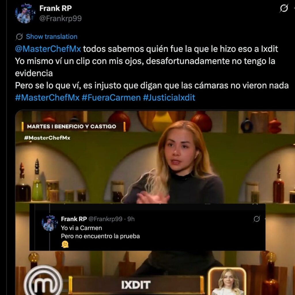 carmen metio el huevo en la bolsa de ixdit en masterchef