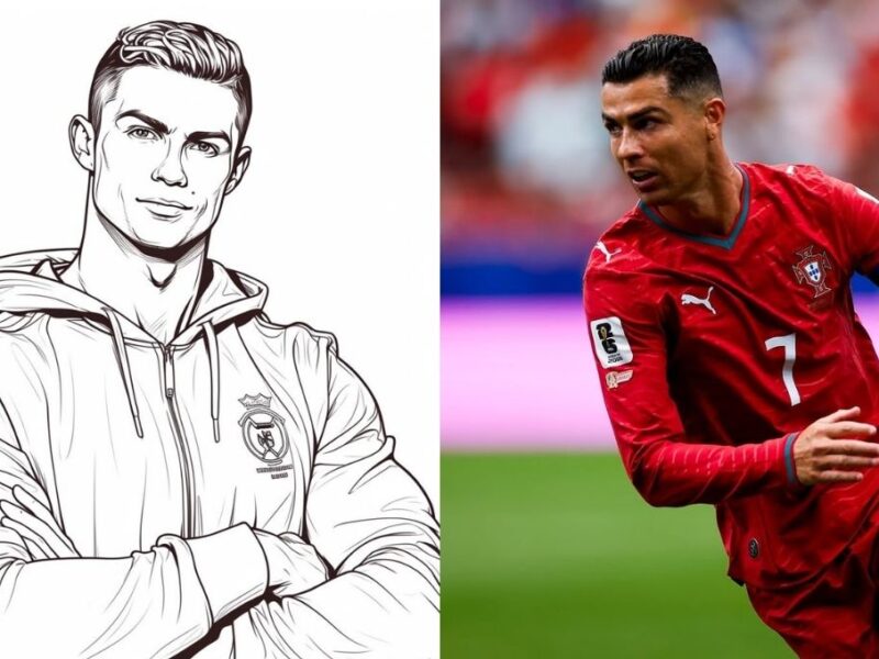 Dibujos de Cristiano Ronaldo para colorear