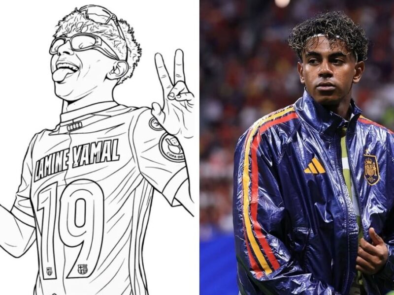 Dibujos de Lamine Yamal para colorear
