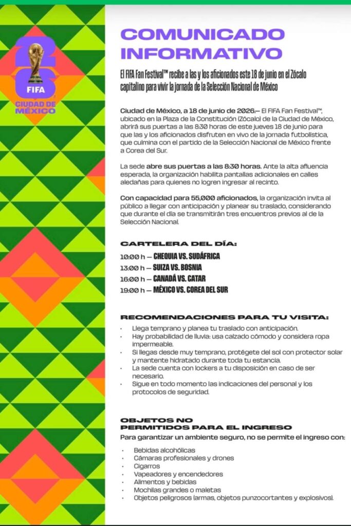 fan fest zocalo 18 junio mexico corea del sur