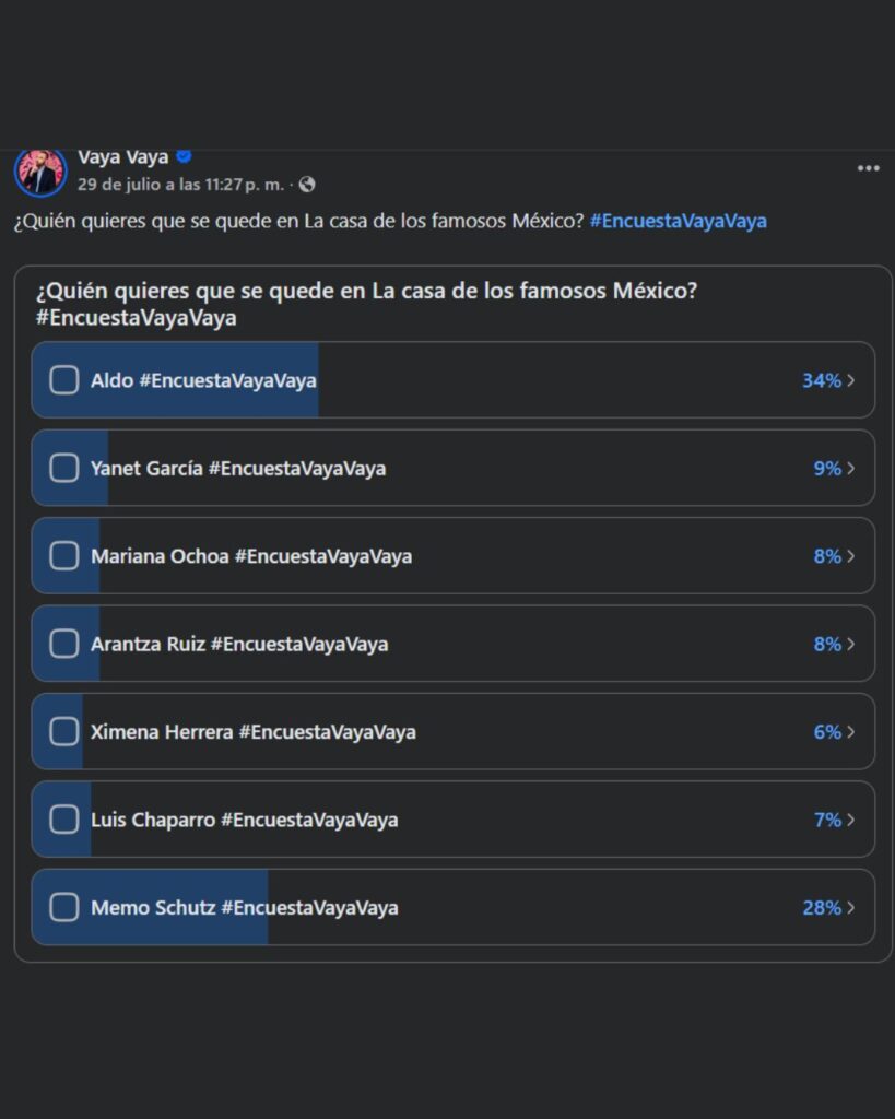 votaciones de la casa de los famosos méxico 2026 hoy viernes 31 de julio